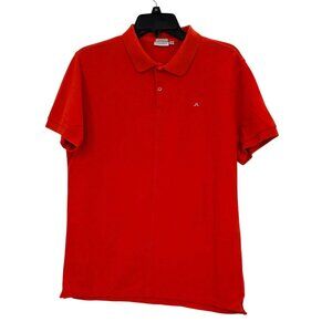 J Lindeberg Polo Shirt Men Size M Regular Fit Golf Tennis Athleisure Performance